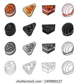 Vector illustration of confectionery and culinary logo. Set of confectionery and product stock vector illustration.