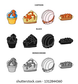 Vector illustration of confectionery and culinary logo. Set of confectionery and product stock vector illustration.