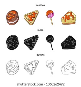 Vector illustration of confectionery and culinary logo. Set of confectionery and product vector icon for stock.