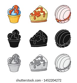 Vector illustration of confectionery and culinary logo. Collection of confectionery and product vector icon for stock.