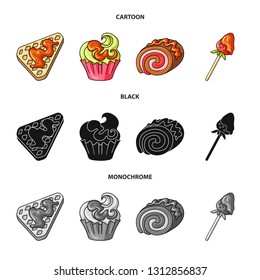 Vector illustration of confectionery and culinary sign. Set of confectionery and product vector icon for stock.