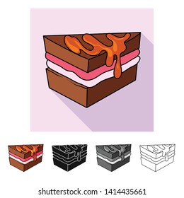 Vector illustration of confectionery and culinary sign. Collection of confectionery and product vector icon for stock.