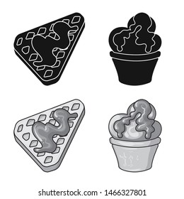 Vector illustration of confectionery and culinary sign. Set of confectionery and product vector icon for stock.