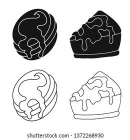 Vector illustration of confectionery and culinary symbol. Set of confectionery and product vector icon for stock.