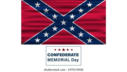 Vector Illustration of Confederate Memorial Day, a cultural holiday observed in several Southern U.S