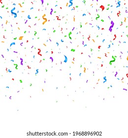 Fondo de configuración de la ilustración del vector. Fondo serpentino y abstracto con muchos confetti diminutos y coloridos.