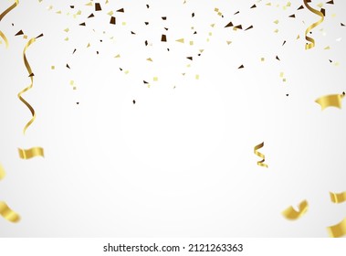 Modelo de diseño de confeti de ilustración vectorial vacaciones Feliz día, celebración de fondo 