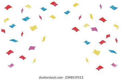 Vector illustration of confetti with marbled texture