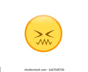 Vector illustration of Confounded Face emoji