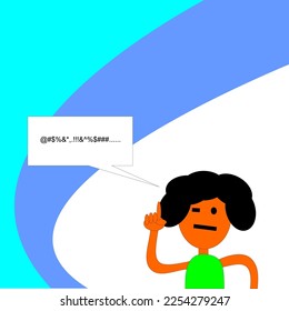 vector illustration of a confused person