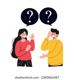 vector illustration of confused person concept