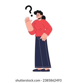 vector illustration of confused person concept