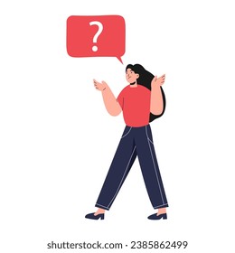 vector illustration of confused person concept