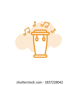 Vector illustration, conga icon design template