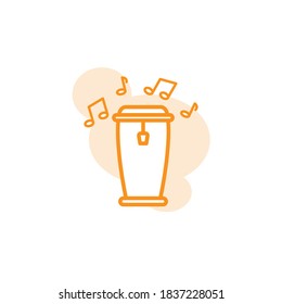 Ilustración del vector, plantilla de diseño de iconos conga