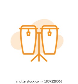 Vector illustration, conga icon design template