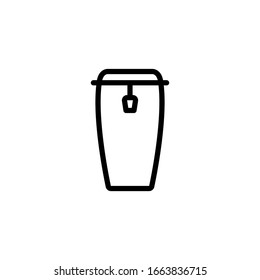 Vector illustration,  conga icon. Line design template