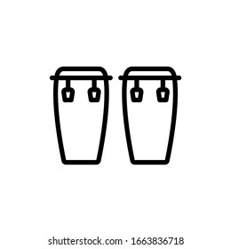 Vector illustration,  conga icon. Line design template