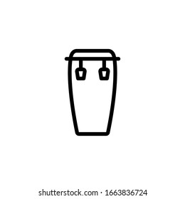 Vector illustration,  conga icon. Line design template
