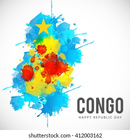 Vector illustration of congo independence day.