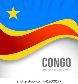 Vector illustration of congo independence day.