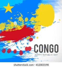 Vector illustration of congo independence day.