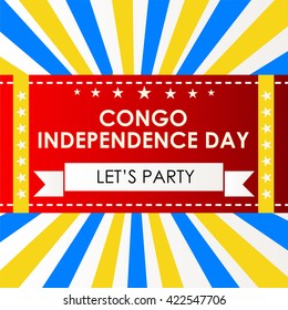 Vector illustration of congo independence day.