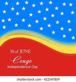 Vector illustration of congo independence day.