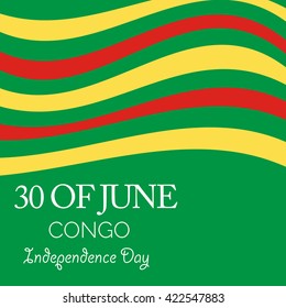 Vector illustration of congo independence day.
