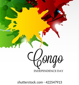 Vector illustration of congo independence day.