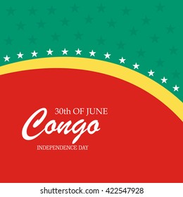 Vector illustration of congo independence day.