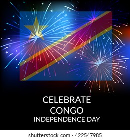 Vector illustration of congo independence day.