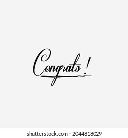 Vector illustration of congrats sticker