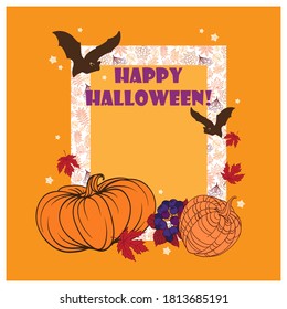 Vector illustration for congratulating friends on Halloween