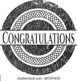 Vector Illustration of Congratulations chalkboard emblem
