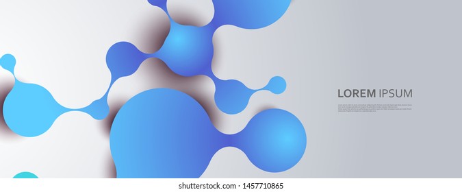 Vector illustration with connect abstract molecule