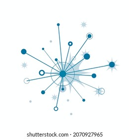 Vector illustration with connect elements. Technical network background
