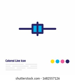 Vector illustration of connected icon colored line. Beautiful network element also can be used as networking icon element.