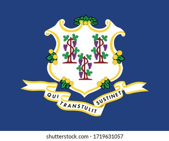 vector illustration of Connecticut flag