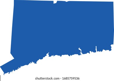 ilustración vectorial del mapa de Connecticut