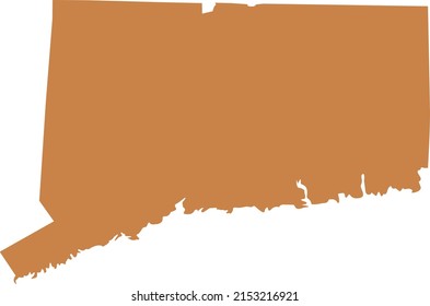Ilustración vectorial del mapa de Connecticut
