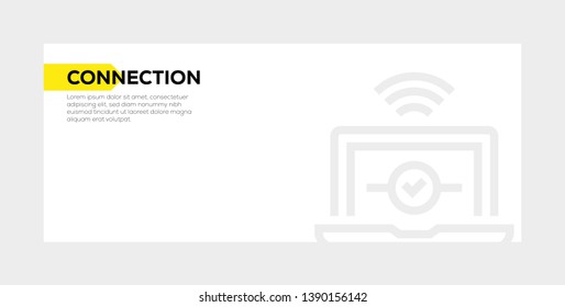 VECTOR ILLUSTRATION AND CONNECTION BANNER CONCEPT