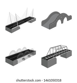 Vector illustration of connection and crossing sign. Collection of connection and design vector icon for stock.