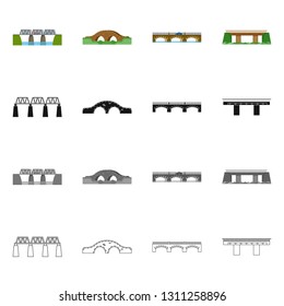 Vector illustration of connection and design icon. Collection of connection and side stock vector illustration.