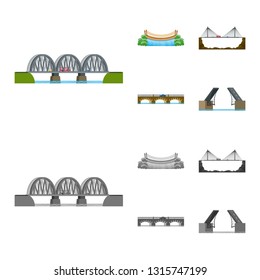 Vector illustration of connection and design icon. Collection of connection and side stock vector illustration.
