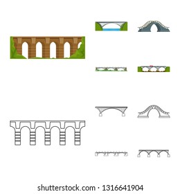 Vector illustration of connection and design icon. Set of connection and side stock vector illustration.