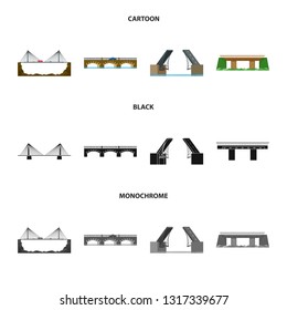 Vector illustration of connection and design icon. Collection of connection and side stock symbol for web.