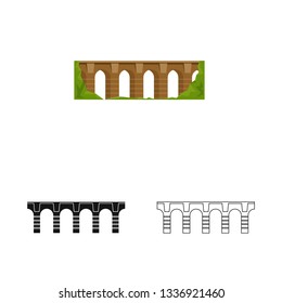 Vector illustration of connection and design icon. Collection of connection and side stock vector illustration.