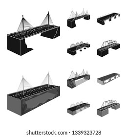 Vector illustration of connection and design icon. Collection of connection and side stock symbol for web.