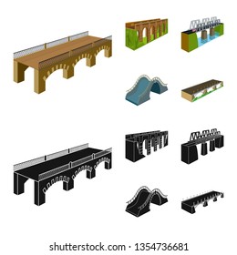 Vector illustration of connection and design icon. Set of connection and side stock vector illustration.